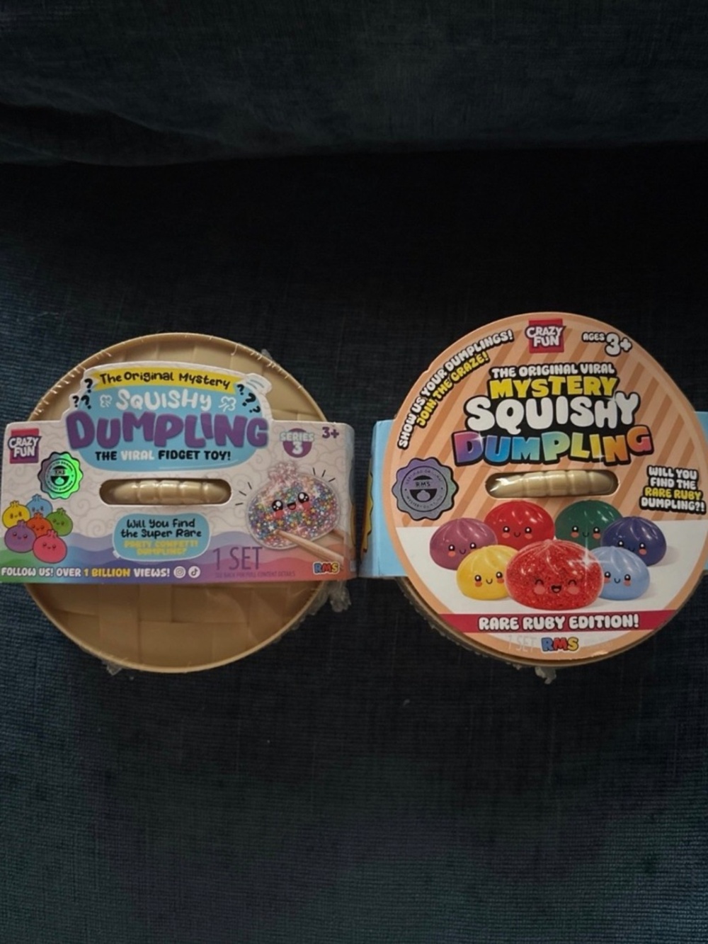 2x Crazy Fun Squishy Mystery Dumpling Rare Ruby Edition Fidget Toy